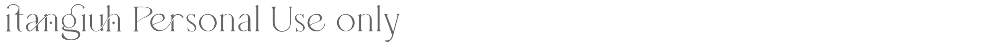 Sample characters Itangiuh Font